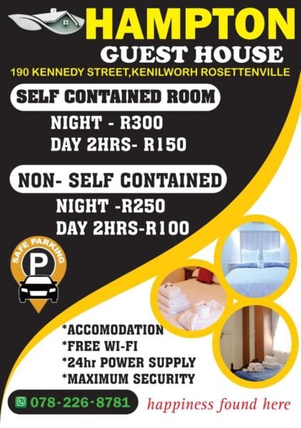 The Hampton Guest House in Rosettenville, Johannesburg