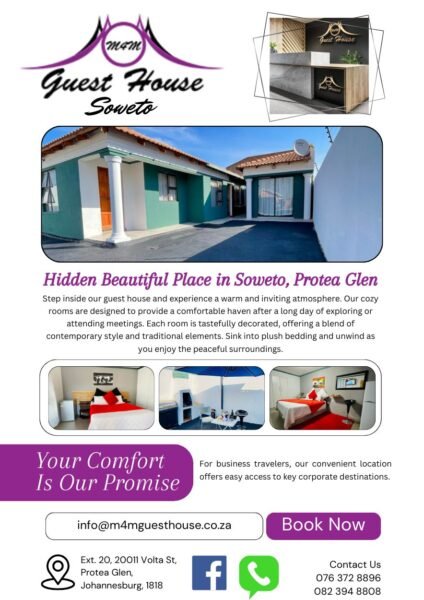 M4M Guest House in Soweto, Johannesburg